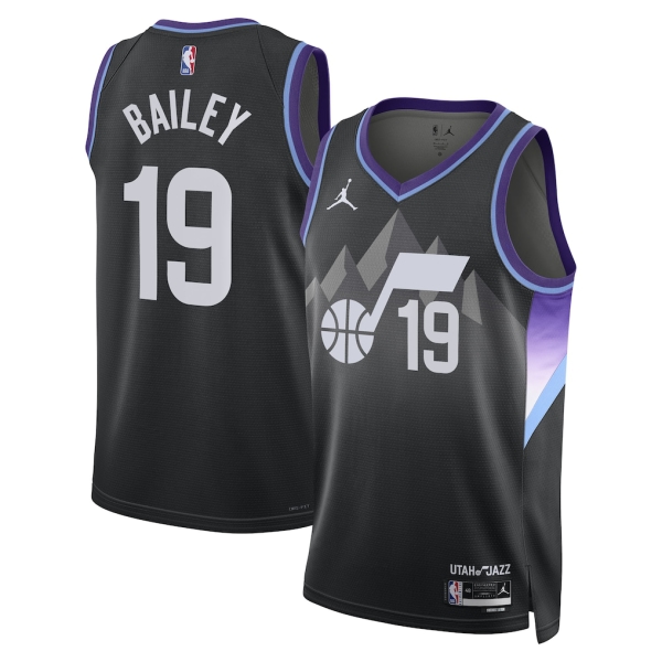 Utah Jazz Trikot Ace Bailey Jordan 2025-26 Statement Edition Schwarz Swingman - Herren Utah Jazz Trikot Ace Bailey Jordan 2025-26 Statement Edition Schwarz Swingman - Herren